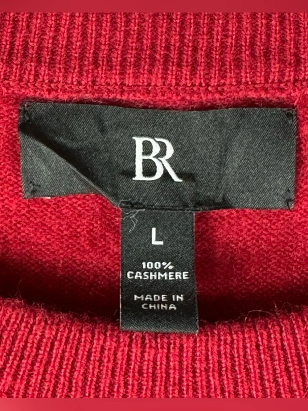 Banana republic 100% Cashmere red crew neck Sweater Men’s Size large